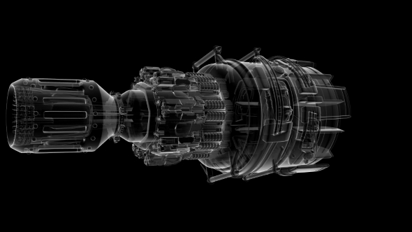 Loop Rotate Jet Engine Turbine, Motion Graphics | VideoHive