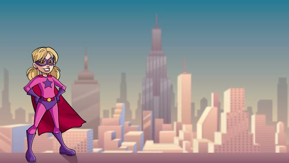 Super Girl City Background