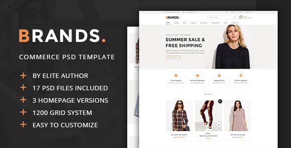 Brands - Commerce PSD Template - Retail PSD Templates