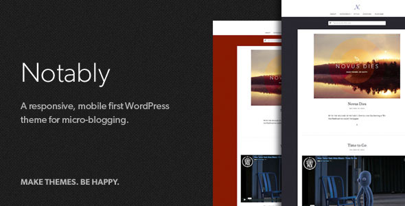 Notably - A WordPress Blogging Theme - Personal Blog / Magazine