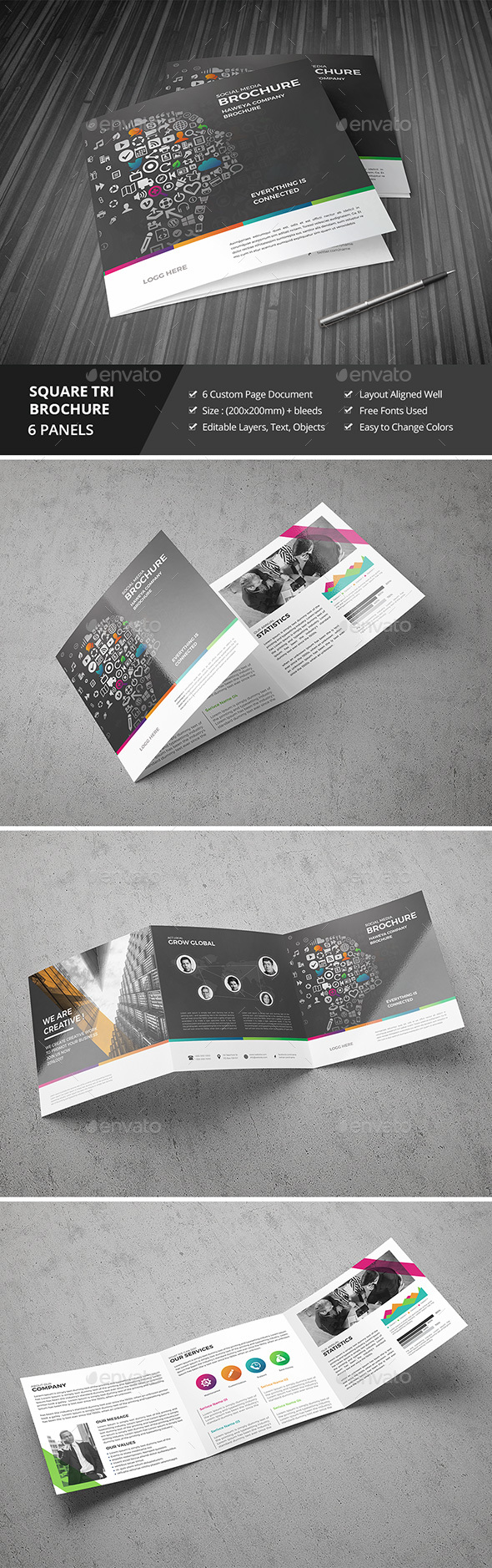 Haweya Tri-Fold Square Brochure 10 - Corporate Brochures