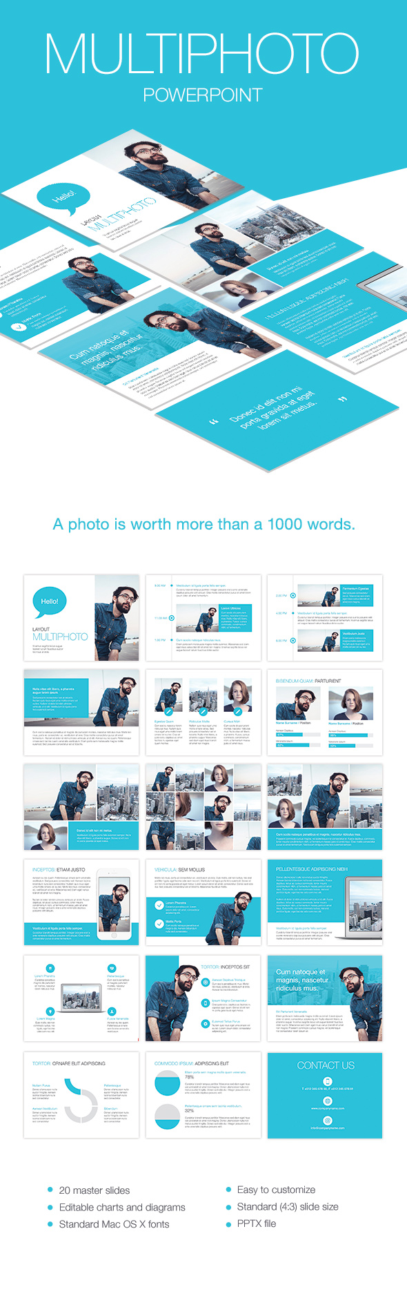 Cerulean PowerPoint Template - Presentation Templates
