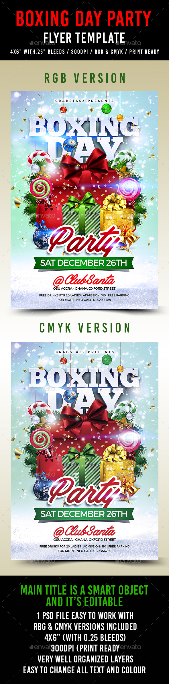 Boxing Day Party Flyer Template - Events Flyers