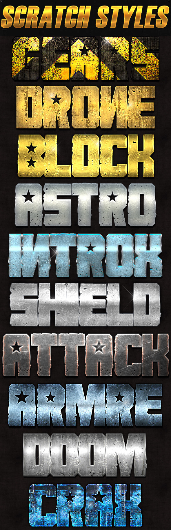 Photoshop Scratch Styles FX - Styles Photoshop