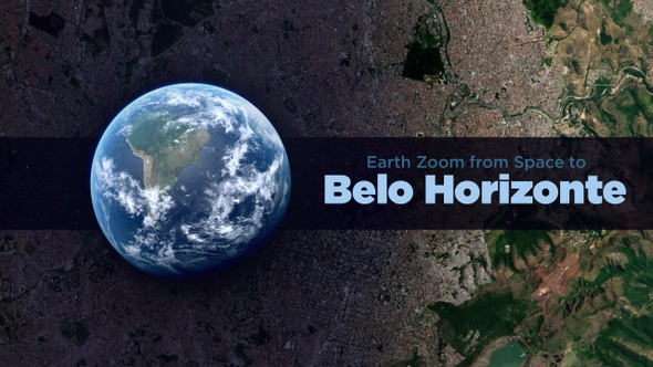 Belo Horizonte (Brazil) Earth Zoom to the City from Space