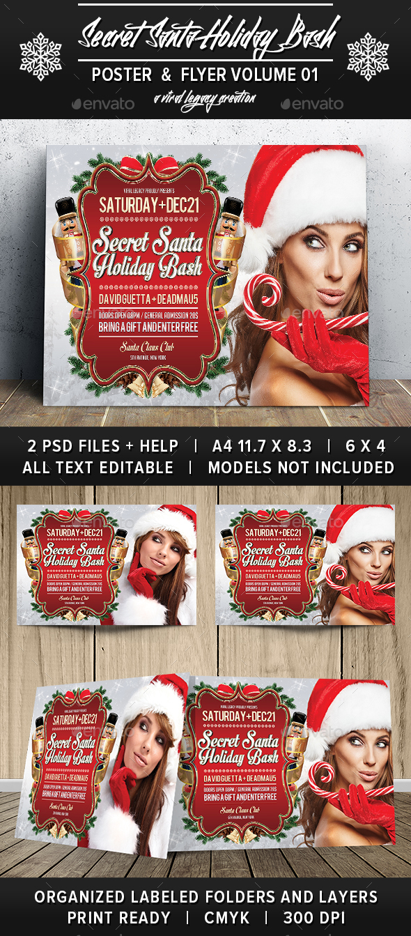 Secret Santa Holiday Bash V01 - Clubs & Parties Events