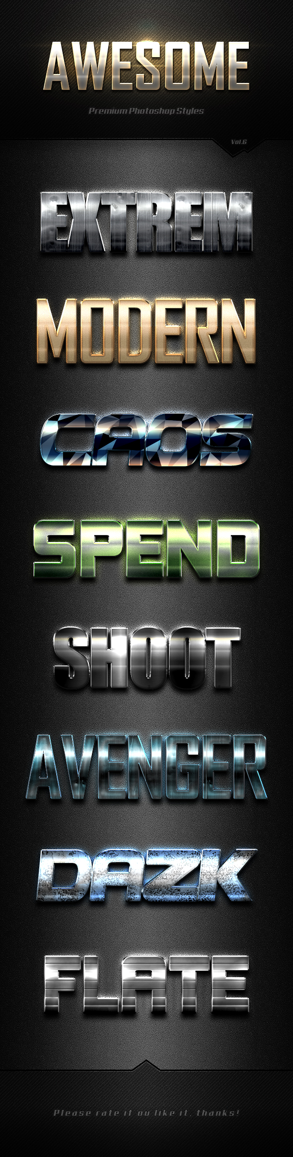 Photoshop Text Effects Vol.6 - Text Effects Styles