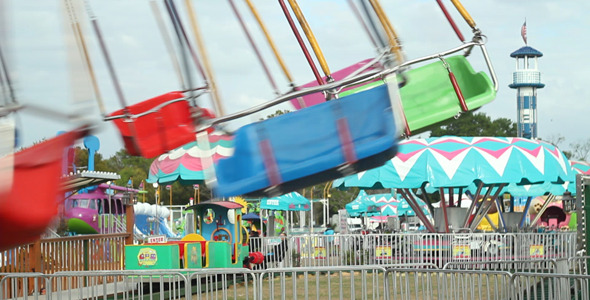 Empty Swing Ride At Carnival 2