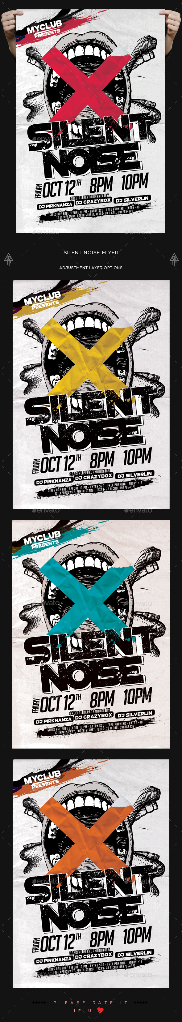 Silent Noice Flyer - Clubs & Parties Events