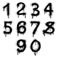 Grunge Vector Numbers With Splatter Text Effect, Vectors | GraphicRiver