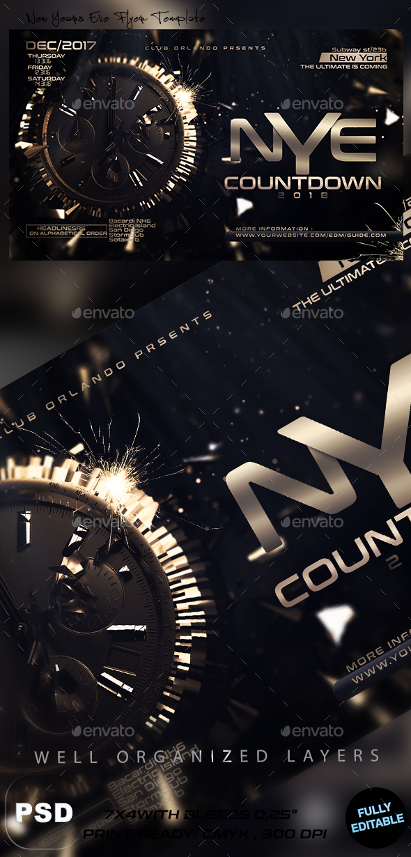 New Years Eve Flyer Template - Events Flyers