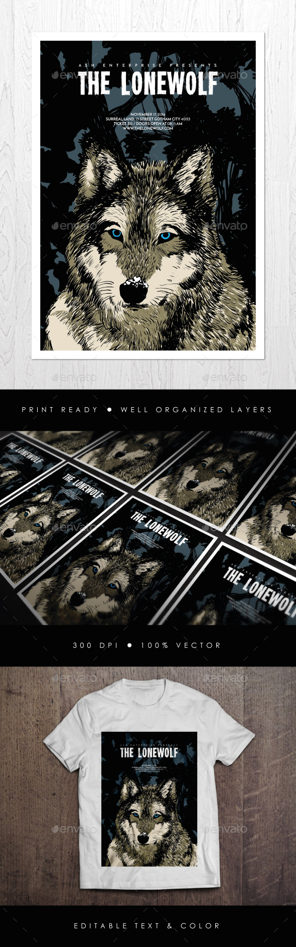 Lone Wolf Flyer - Events Flyers