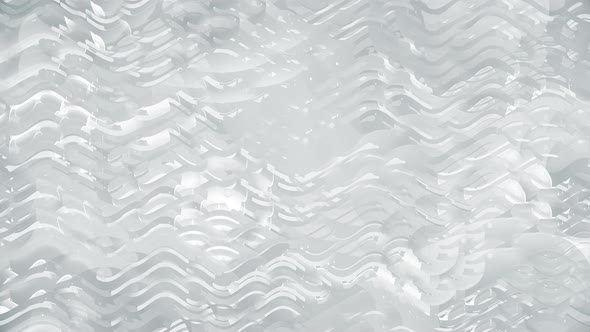 White Wavy Abstract Pattern