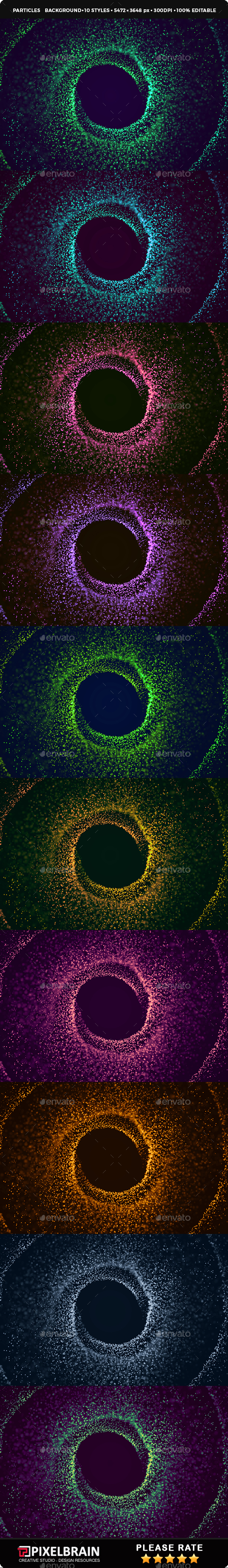 Light Particles Waves Background - Backgrounds Graphics