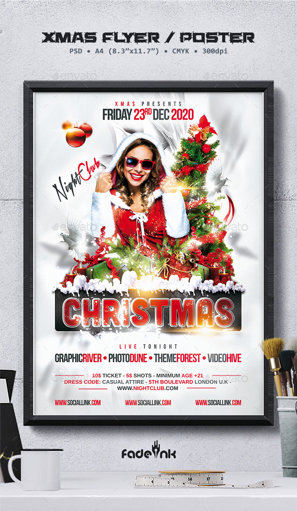 Christmas Party Flyer / Poster Template - Clubs & Parties Events