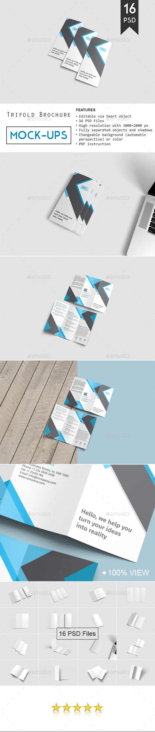 Trifold Brochure Mockup - Brochures Print