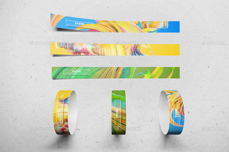 Download Event Wristbands Mockup by Wutip | GraphicRiver