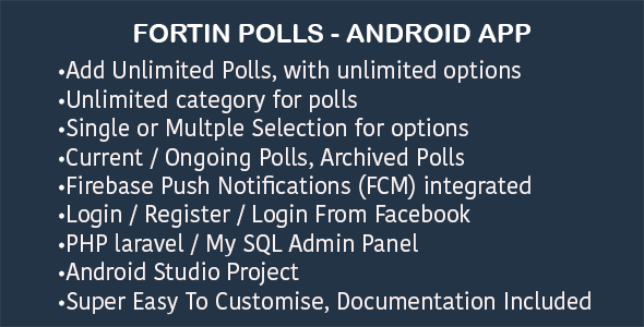Fortin Poll - Survey Android App with Admin Panel - CodeCanyon Item for Sale