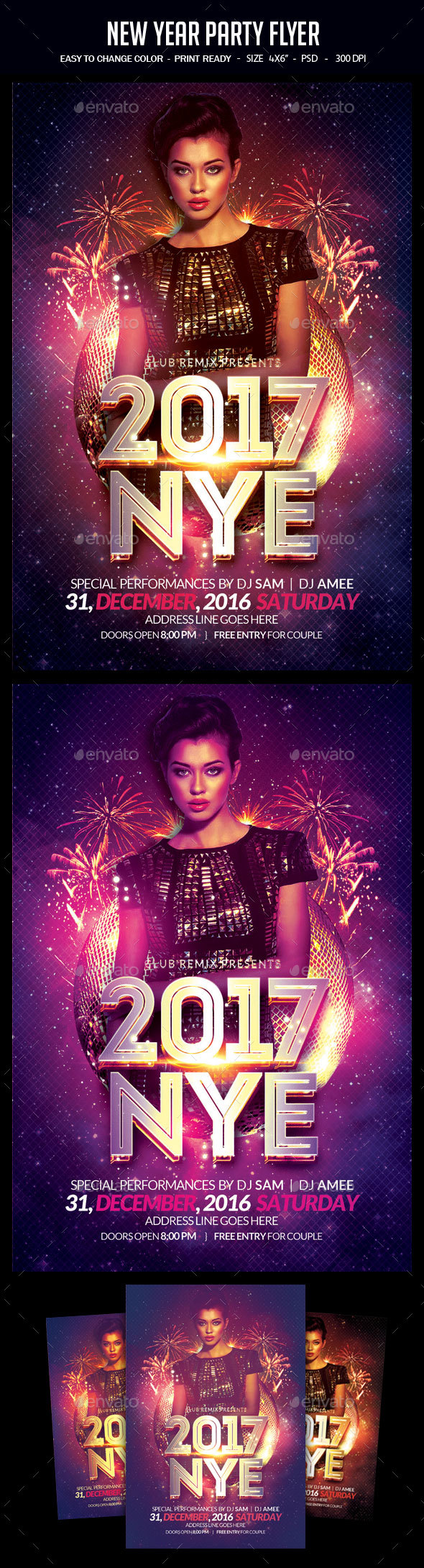 New Year Party Flyer - Clubs & Parties Events