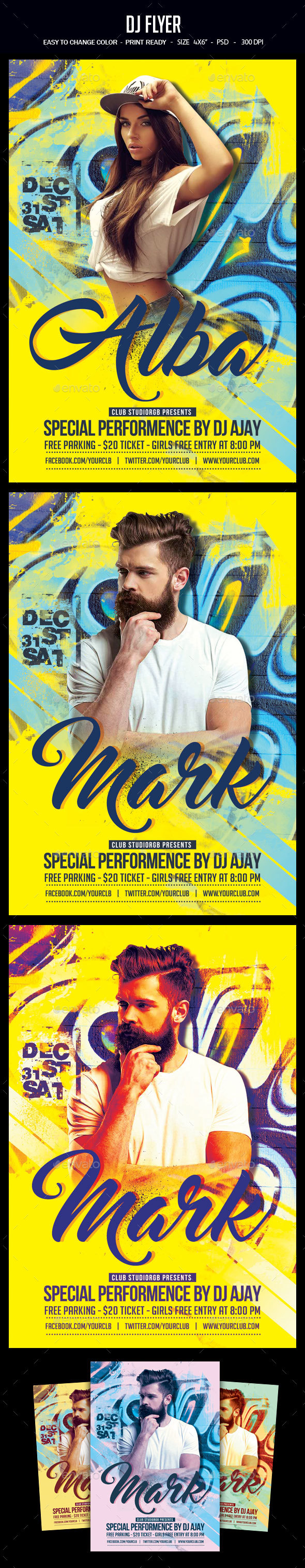 Dj Flyer - Clubs & Parties Events