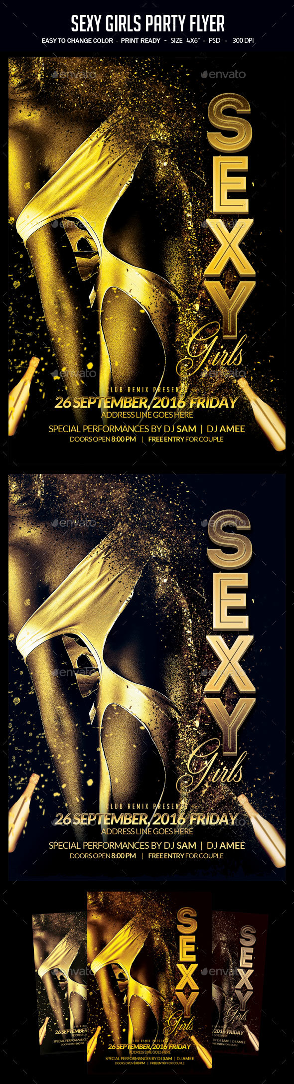 Sexy Girls Party Flyer - Clubs & Parties Events