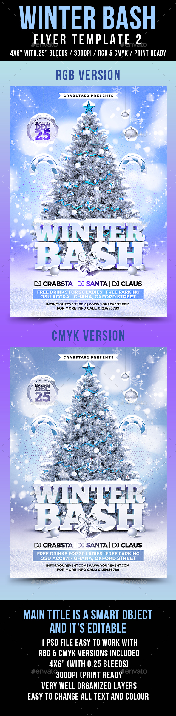 Winter Bash Flyer Template 2 - Flyers Print Templates