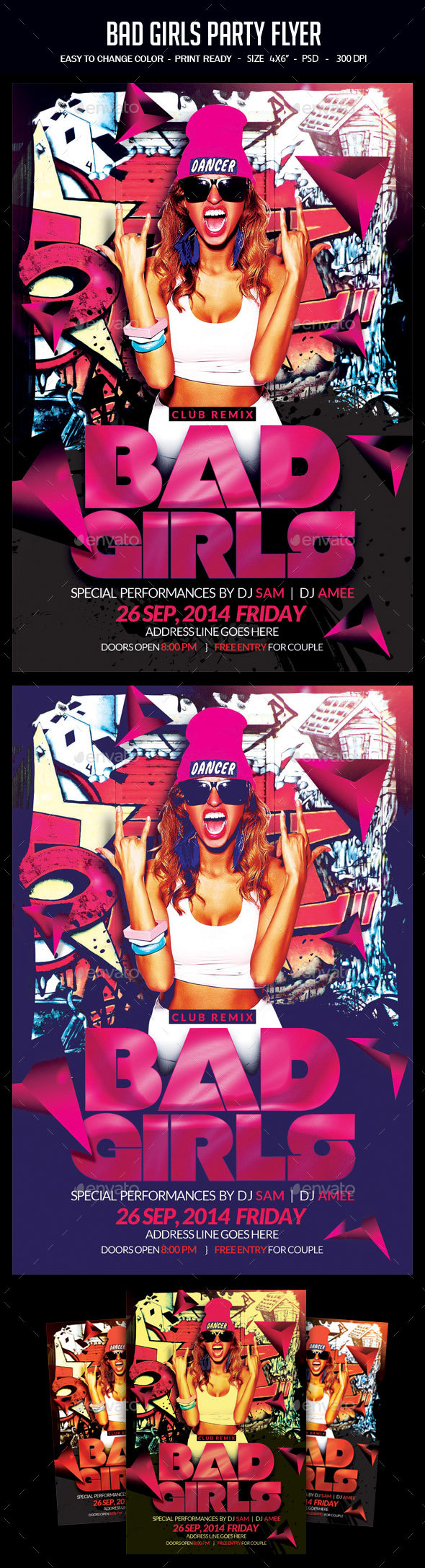Bad Girls Party Flyer - Clubs & Parties Events