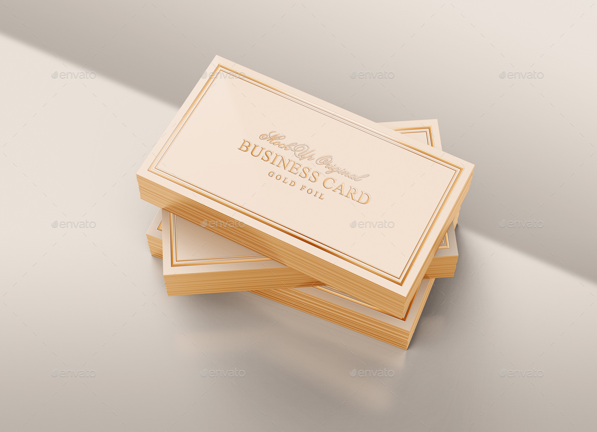 Download Gold Foil Business Card Mock-Up by tirapir | GraphicRiver