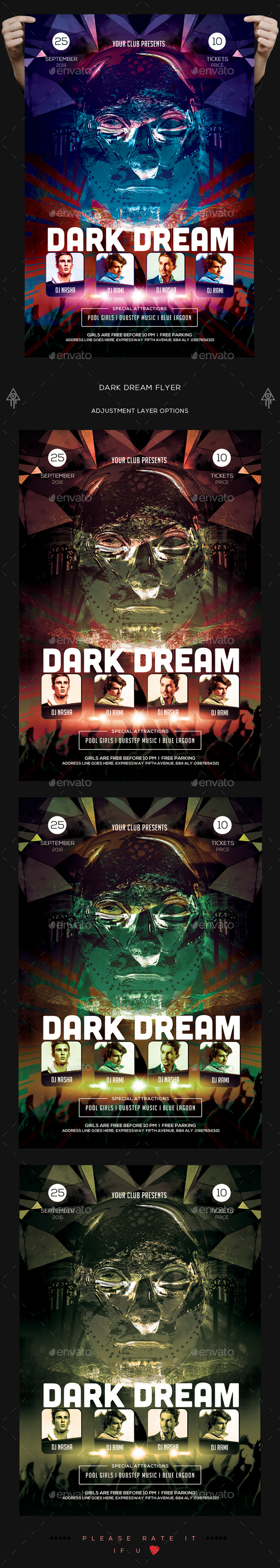 Dark Dream Flyer - Clubs & Parties Events