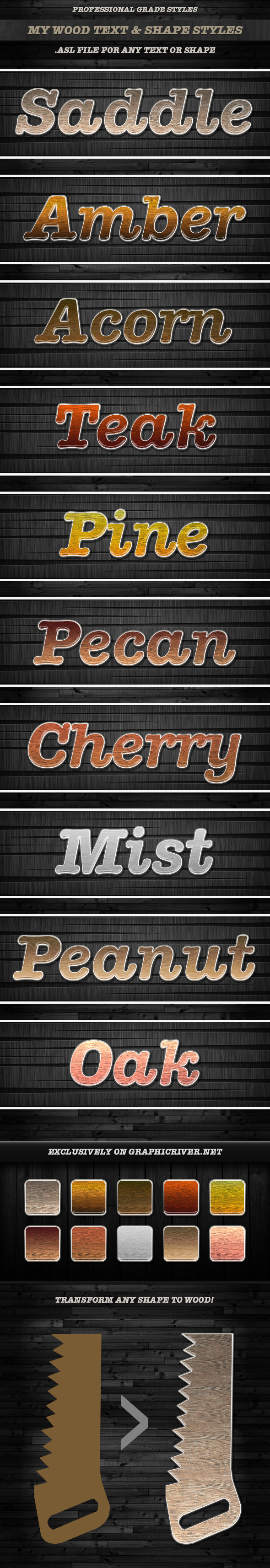 My Wood Styles - Text Effects Styles