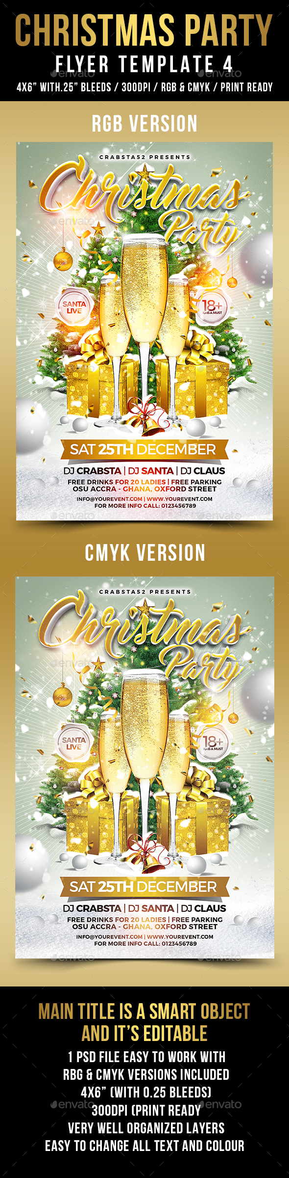 Christmas Party Flyer Template 4 - Flyers Print Templates