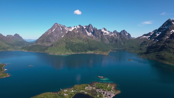 Aerial Footage Beautiful Nature Norway. alt