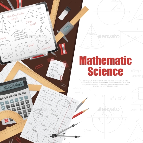 Mathematic Science Background Poster by macrovector | GraphicRiver
