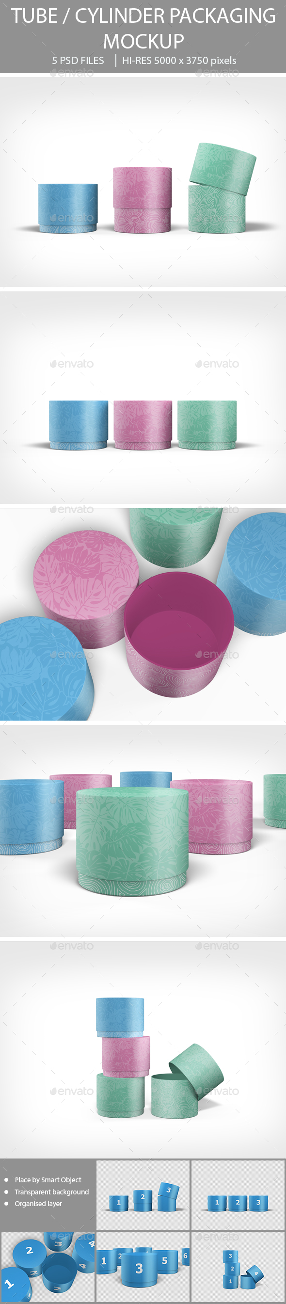 Tube Cylinder Packaging Mockup - Miscellaneous Packaging