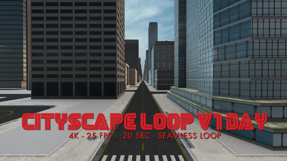 Cityscape Loop 1 Day 4k