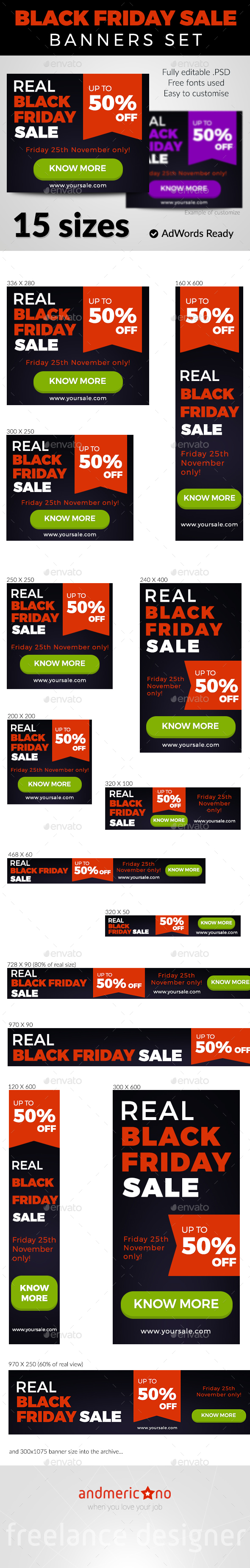 Black Friday Sale Banners - Banners & Ads Web Elements
