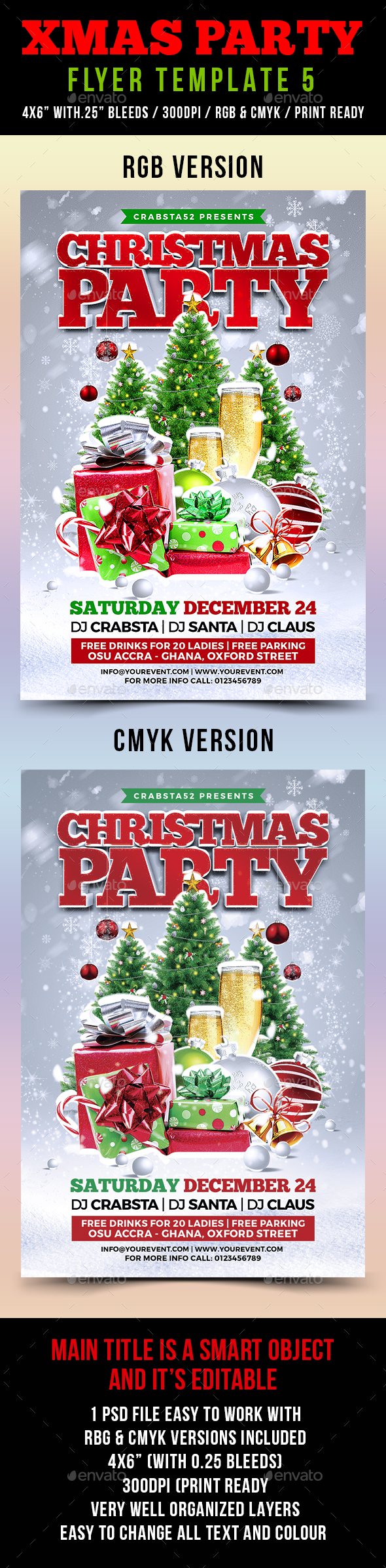 Christmas Party Flyer Template 5 - Flyers Print Templates