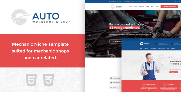 Auto Workshop and - ThemeForest 18468883
