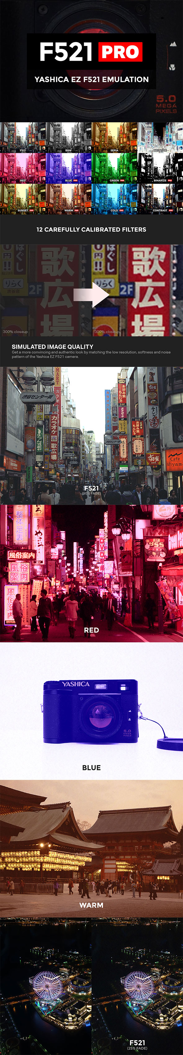 Yashica EZ F521 Emulation - Photo Effects Actions