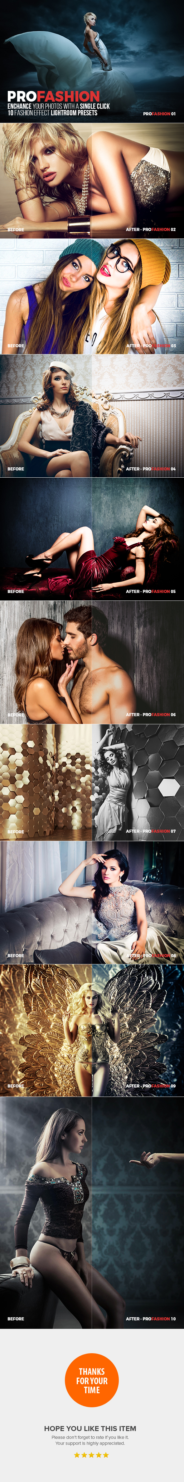 10 Pro Fashion Lightroom Presets - Portrait Lightroom Presets