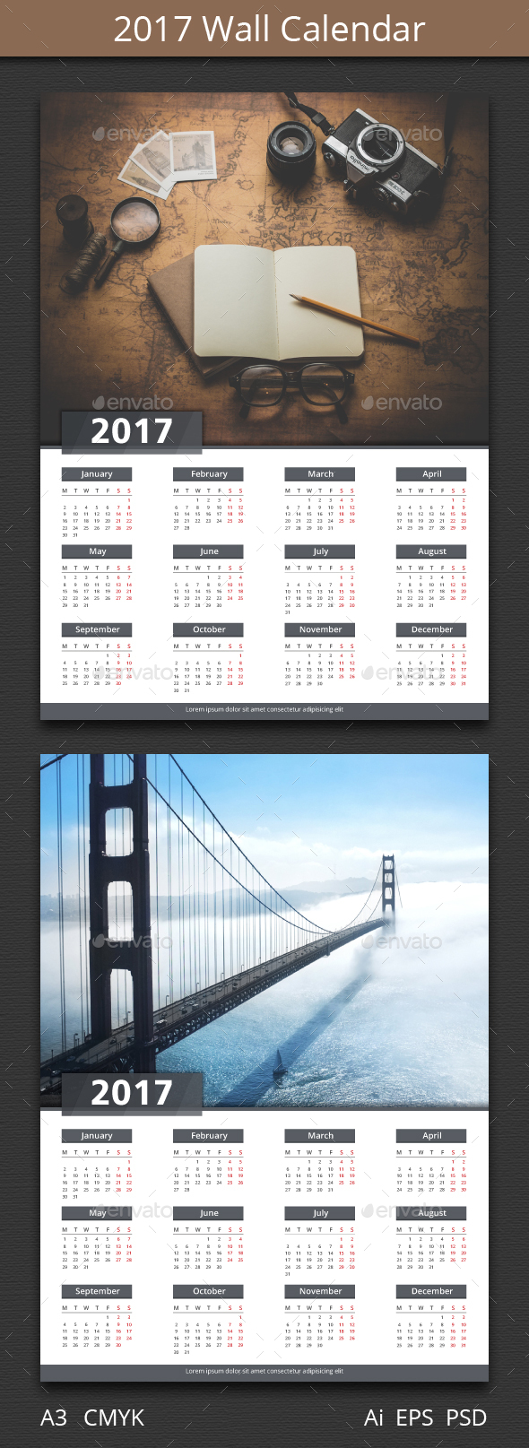 2017 Calendar - Calendars Stationery