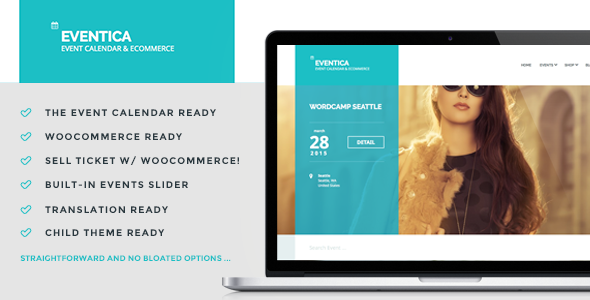 Eventica - Event Calendar & Ecommerce WordPress Theme - eCommerce WordPress