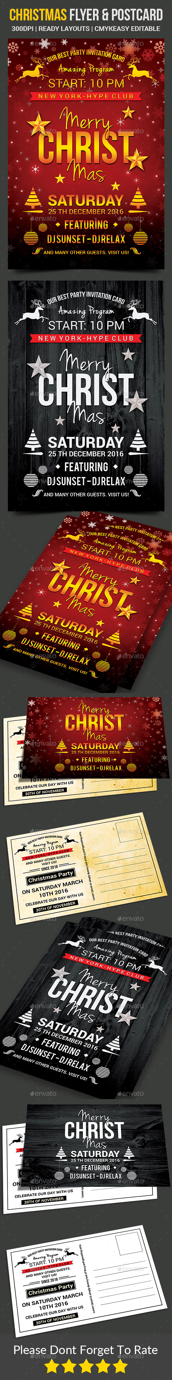 Christmas Flyer / Postcard - Events Flyers