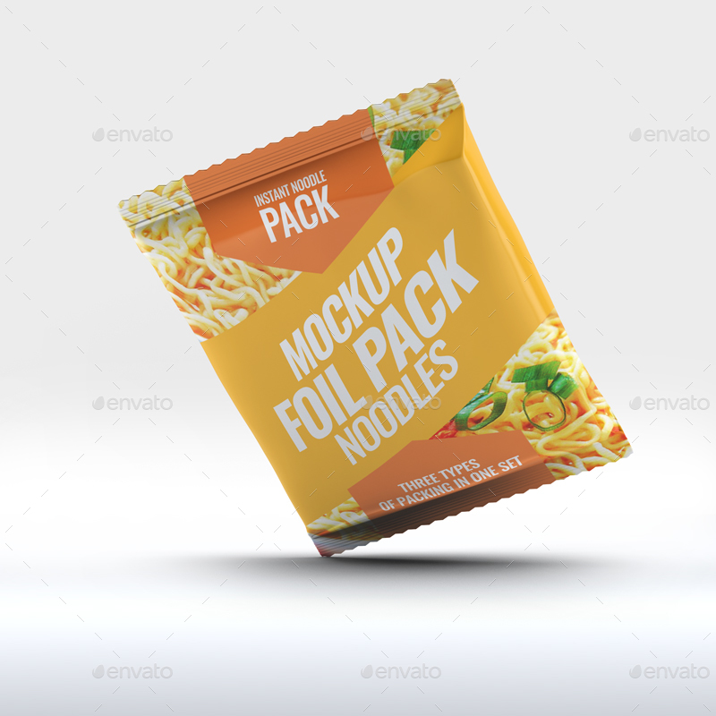 Instant Food Foil Bag Mock-Up, Graphics | GraphicRiver