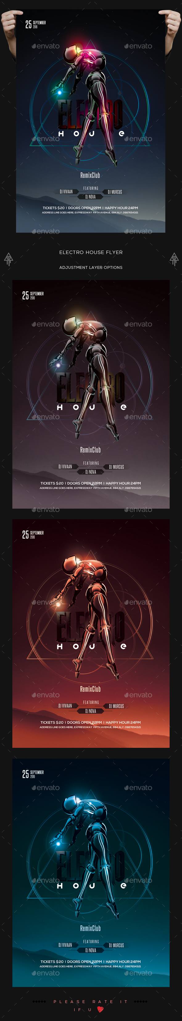 Electro House Flyer - Clubs & Parties Events