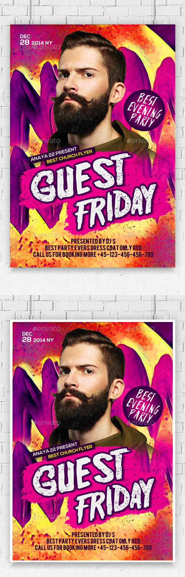 Electro House Music Flyer - Clubs & Parties Events