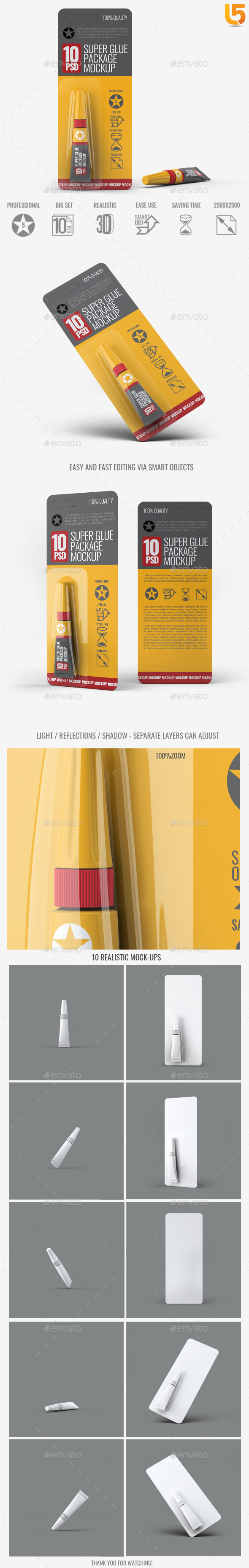 Super Glue Packaging Mock-Up - Miscellaneous Packaging