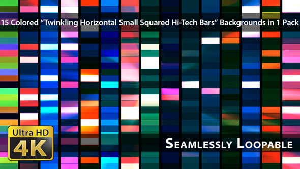 Twinkling Horizontal Small Squared Hi-Tech Bars - Pack 01