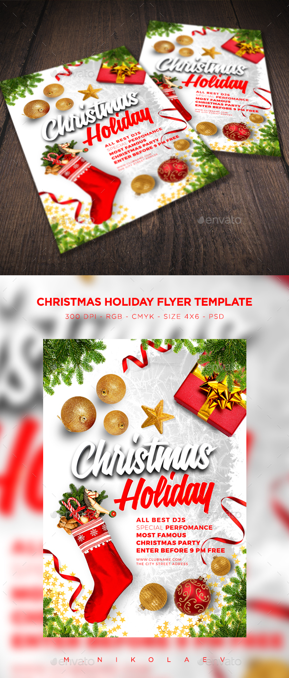 Christmas Holiday Flyer V2 - Clubs & Parties Events