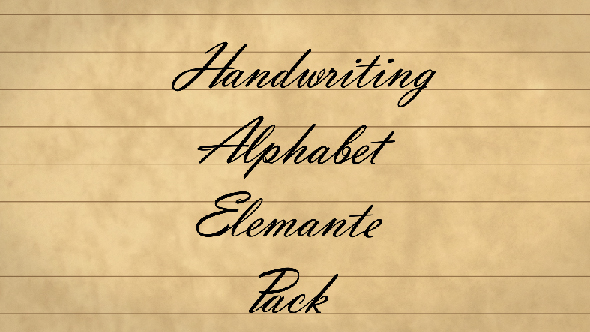 Handwriting Alphabet Elemante Pack
